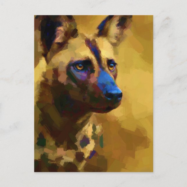 Afrikansk underbar Hund Vykort (Framsida)