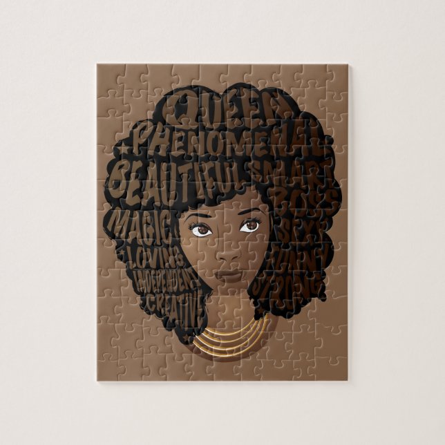 Afrikansk, uppmuntrande kvinnor, Brown Pussel (Vertikal)
