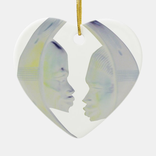 Afrikansk utskrift av Hakuna Matata-design Julgransprydnad Keramik (Framsidan)