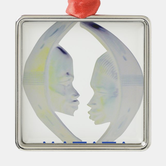 Afrikansk utskrift av Hakuna Matata-design Julgransprydnad Metall (Framsidan)