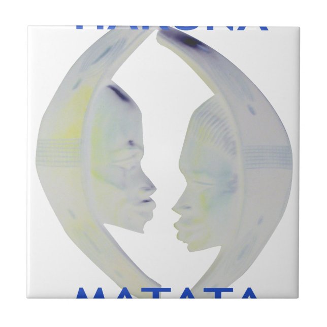 Afrikansk utskrift av Hakuna Matata-design Kakelplatta (Framsidan)