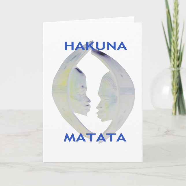 Afrikansk utskrift av Hakuna Matata-design Meddelande (Framsida)