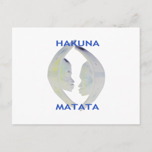 Afrikansk utskrift av Hakuna Matata-design Meddelande Vykort