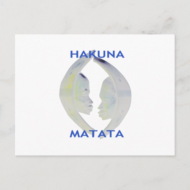 Afrikansk utskrift av Hakuna Matata-design Meddelande Vykort (Framsida)
