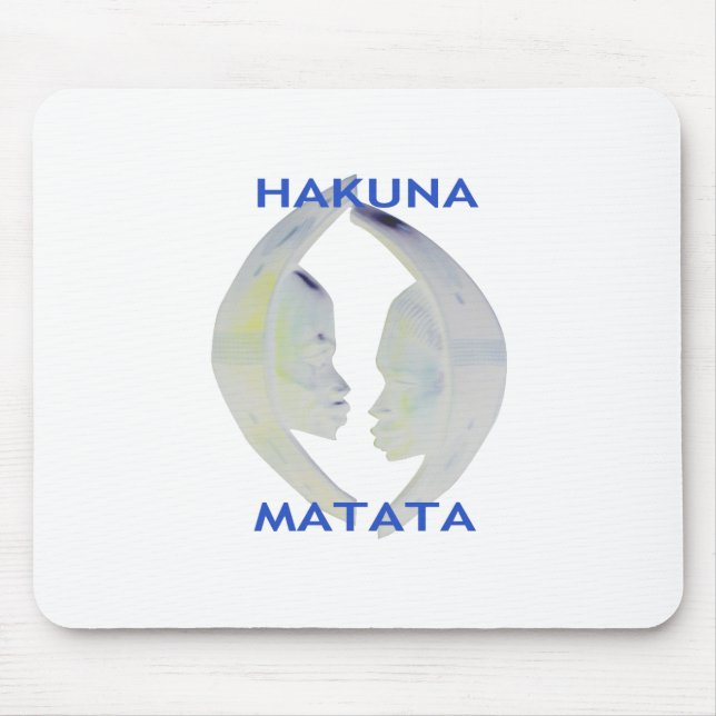 Afrikansk utskrift av Hakuna Matata-design Musmatta (Framsidan)