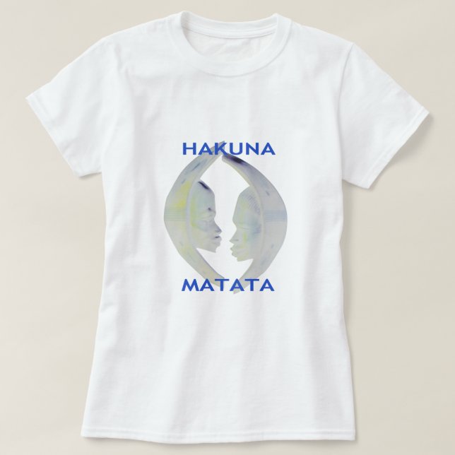 Afrikansk utskrift av Hakuna Matata-design T-shirt (Design framsida)