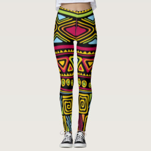Afrikansk utskriftsdesign för flera Färg Mönste Leggings