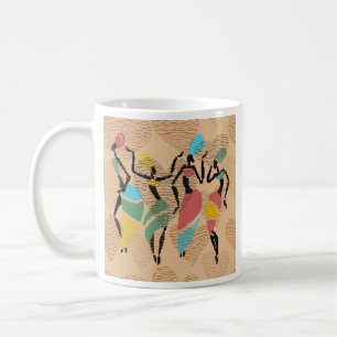 Afrikansk valentines-dans, afrikanskt dam mönster kaffemugg
