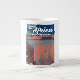 Afrikansk vattenfall Äventyr poster Jumbo Mugg