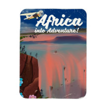 Afrikansk vattenfallsäventyrsaffisch