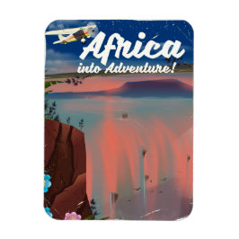 Afrikansk vattenfallsäventyrsaffisch magnet