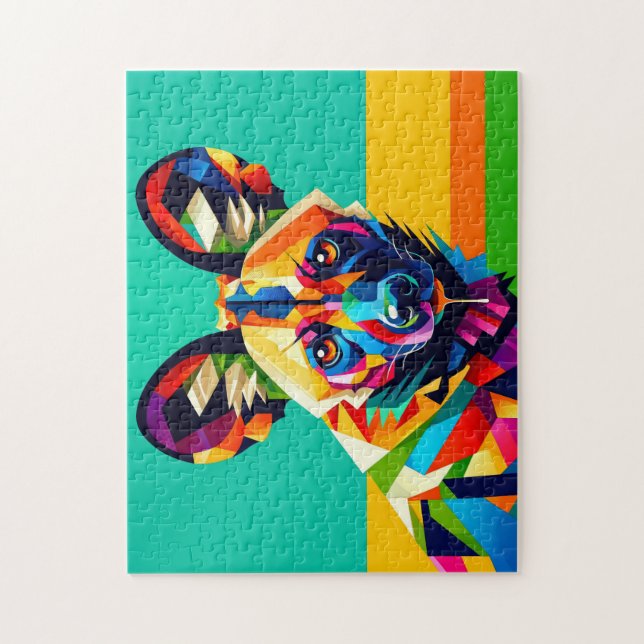 Afrikansk Vild Hund 250 Biet Puzzle Pussel (Vertikal)