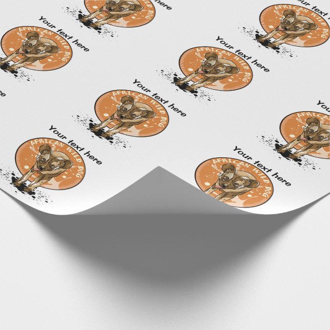 Afrikansk Vild Hund Kap-jakt hund Presentpapper (Hörn)
