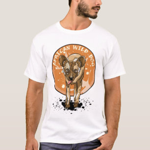 Afrikansk Vild, Hund, målad Hund T Shirt