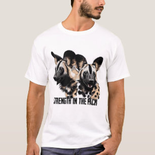 Afrikansk vildhund Styrka i flocken Illustration T Shirt