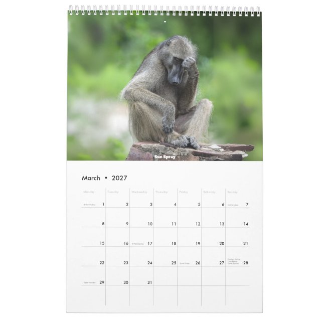 Afrikansk vildlevande kalender 2026 (Mar 2027)