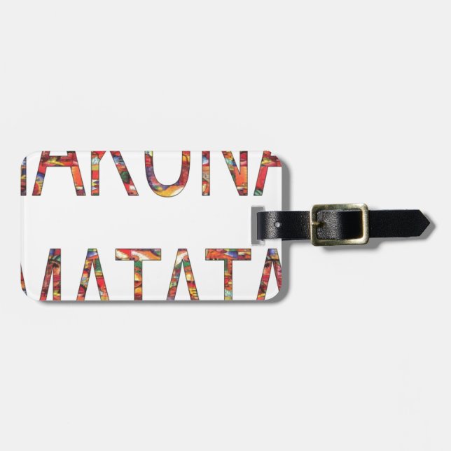 Afrikansk vintage färgar den Hakuna Matata gåvan Bagagebricka (Horisontell Framsida)