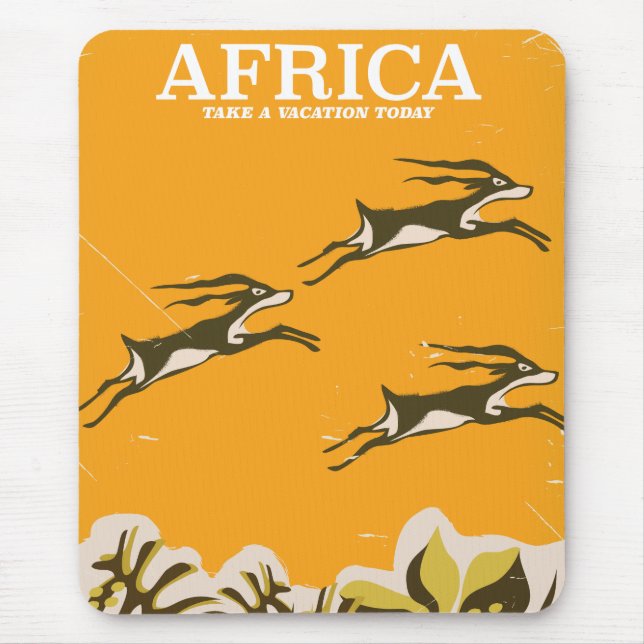 Afrikansk vintage semesterutskrift musmatta (Framsidan)