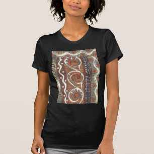 Afrikansk Vintage Traditional Ornament Motif Färg. T-shirt
