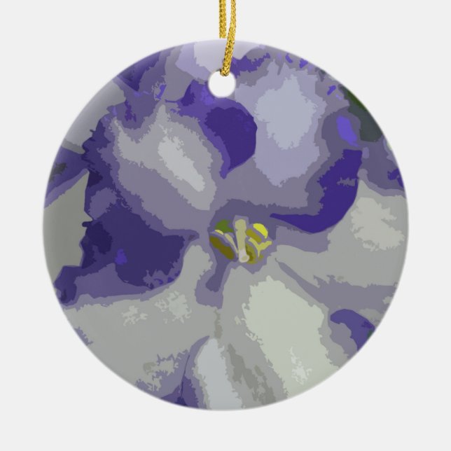 Afrikansk Violet Flower Ornament (Framsidan)