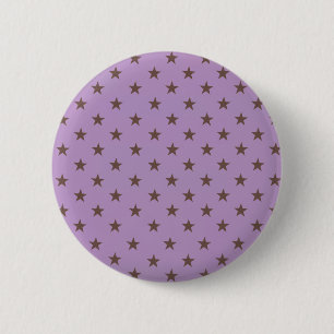 Afrikansk Violet Lila och Brown Stars Mönster Knapp