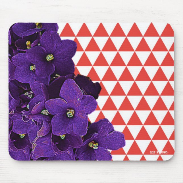 Afrikansk Violet Mouse Pad Musmatta (Framsidan)