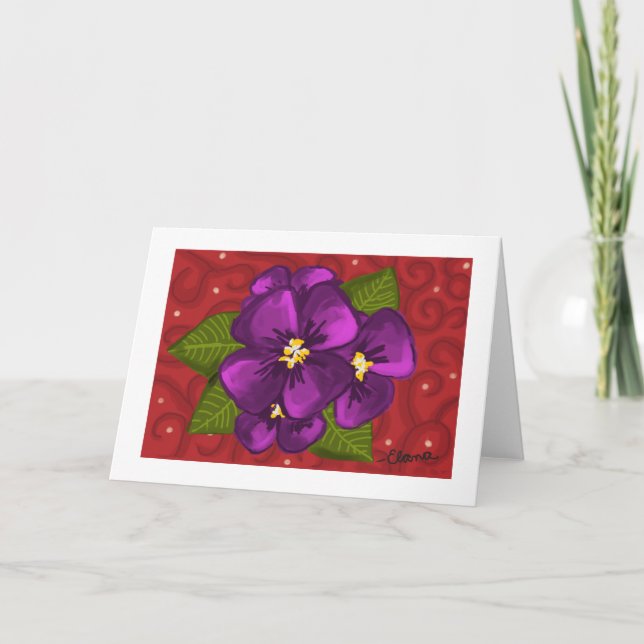 Afrikansk violett dans - Frameable Kort (Framsida)
