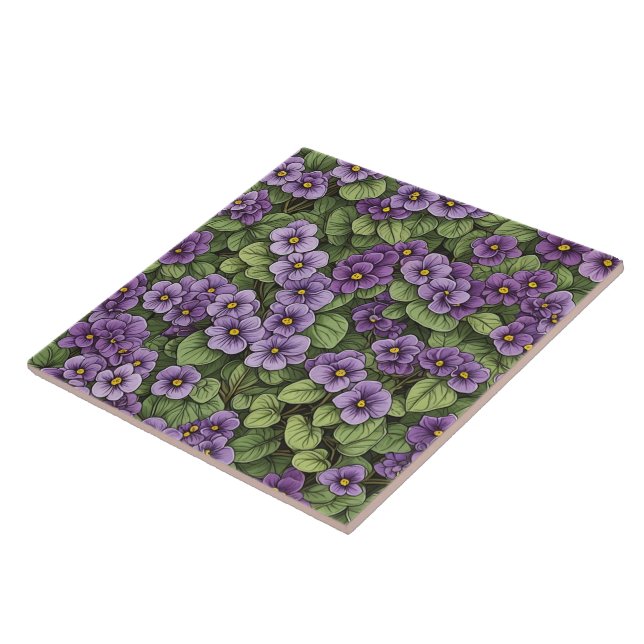 Afrikansk violett mönster kakelplatta (Sidan)
