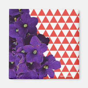 Afrikansk violett röd pyramidmagnet magnet