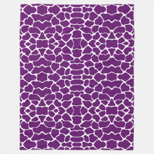 Afrikansk Violett Safari Giraff Fleecefilt
