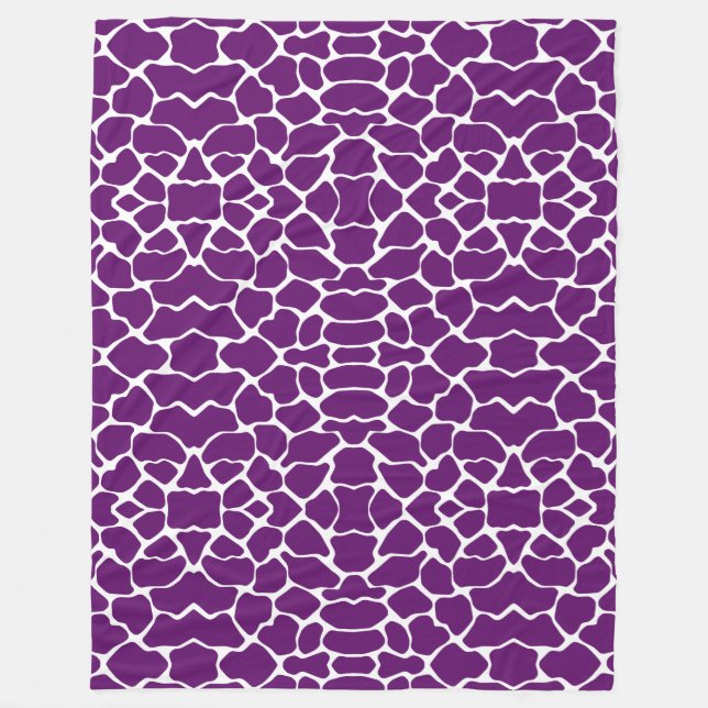Afrikansk Violett Safari Giraff Fleecefilt (Framsidan)