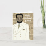 Afrikansk vit Kostym Brother Birthday Kort<br><div class="desc">Den här coolan har ett afrikanskt födelsedagskort med vit kostym och slips. Skaffa kortet till en beundransvärd bror för att visa din uppskattning.</div>