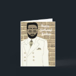 Afrikansk vit Kostym Brother Birthday Kort<br><div class="desc">Den här coolan har ett afrikanskt födelsedagskort med vit kostym och slips. Skaffa kortet till en beundransvärd bror för att visa din uppskattning.</div>