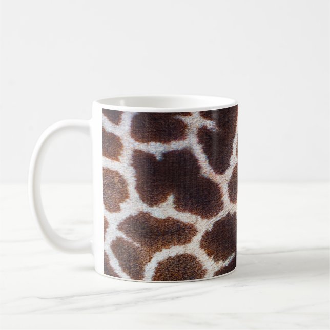 Afrikansk Wildlife Giraffe Päls Photo Design Kaffemugg (Vänster)