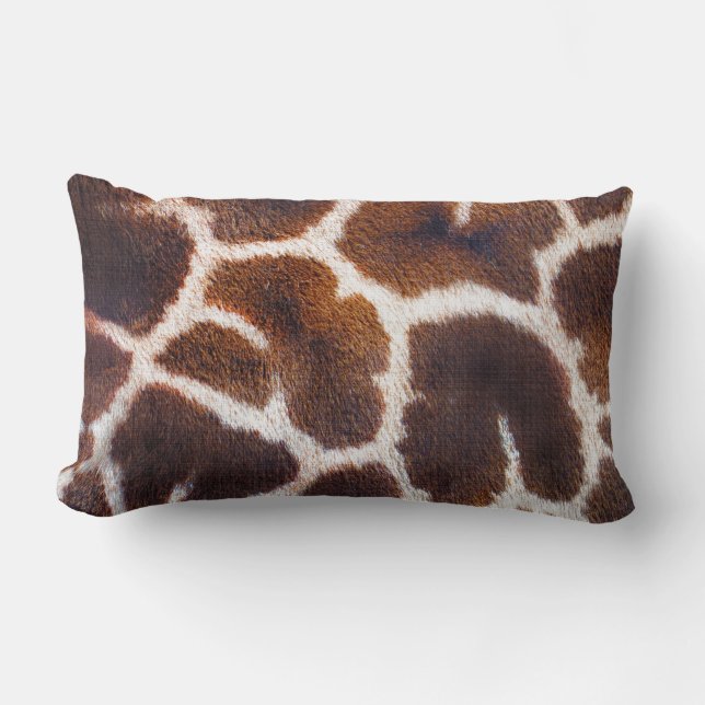 Afrikansk Wildlife Giraffe Päls Photo Design Lumbarkudde (Framsida)