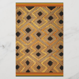 Afrikansk Zaire Kongo Kuba Textil Brevpapper