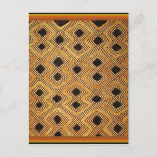 Afrikansk Zaire Kongo Kuba Textil Vykort