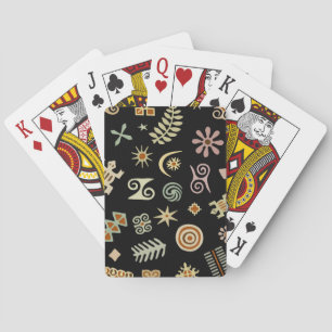 Afrikanska Adinkra-symboler Casinokort