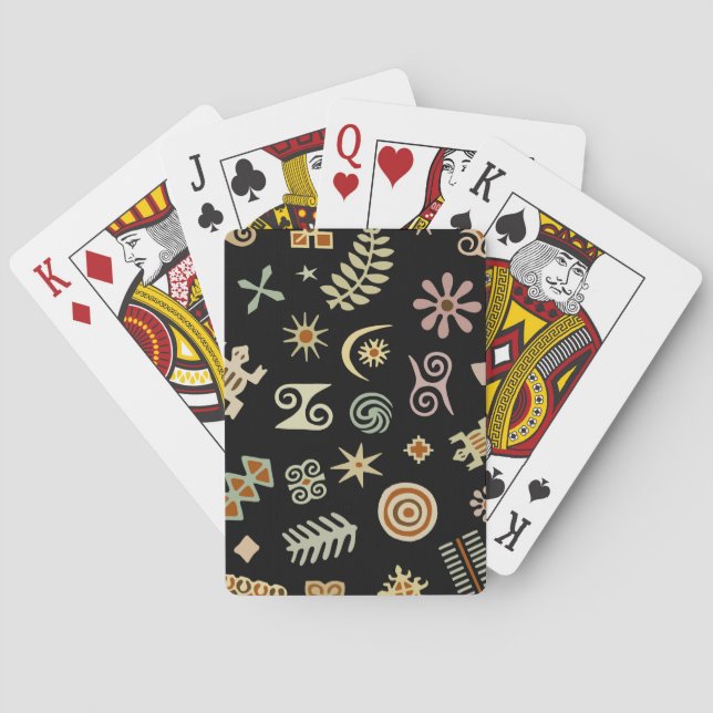 Afrikanska Adinkra-symboler Casinokort (Baksidan)