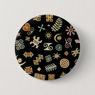 Afrikanska Adinkra-symboler Knapp