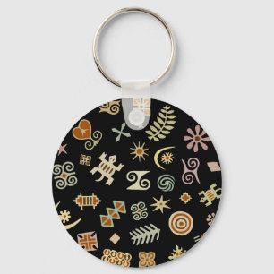 Afrikanska Adinkra-symboler Nyckelring