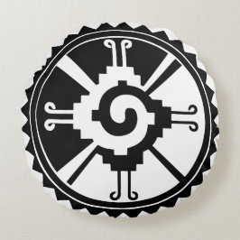 Afrikanska Adinkra-symboler Rund Kudde