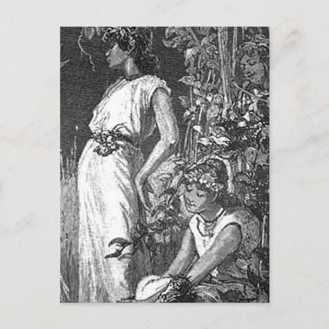 Afrikanska Älvor (Möhippa) Inbjudan Vykort (Framsida)