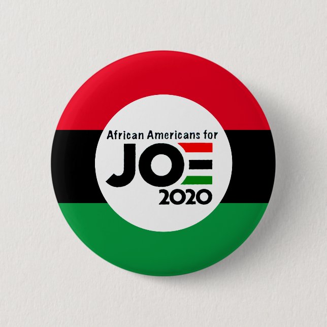 Afrikanska amerikaner för Joe 2020 Knapp (Framsida)
