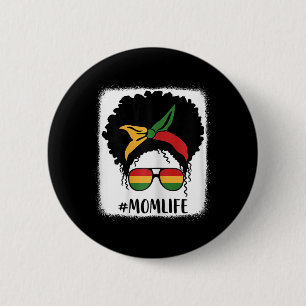Afrikanska amerikanska Afro Mamma Life Black Mamma Knapp