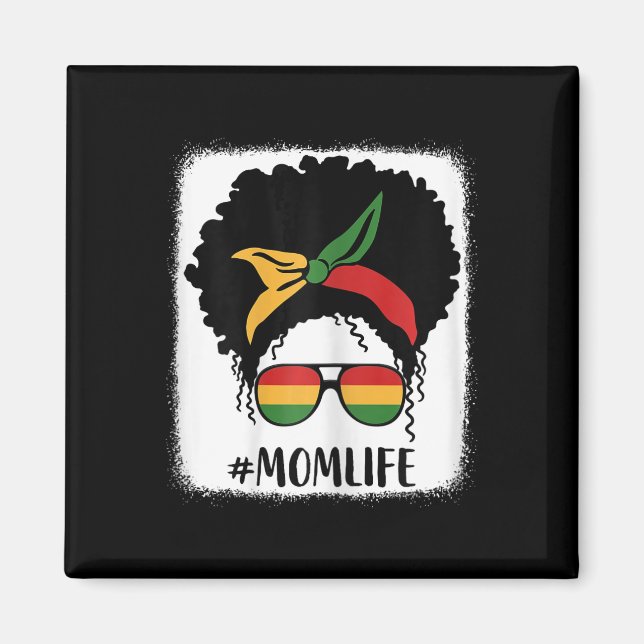 Afrikanska amerikanska Afro Mamma Life Black Mamma Magnet (Framsidan)
