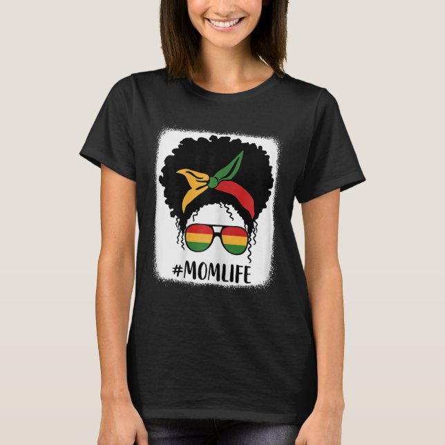 Afrikanska amerikanska Afro Mamma Life Black Mamma T Shirt (Framsida)
