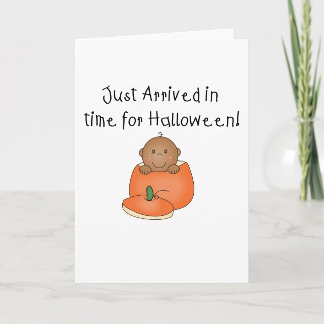 Afrikanska amerikanska Baby Halloween kom just hit Kort (Framsida)