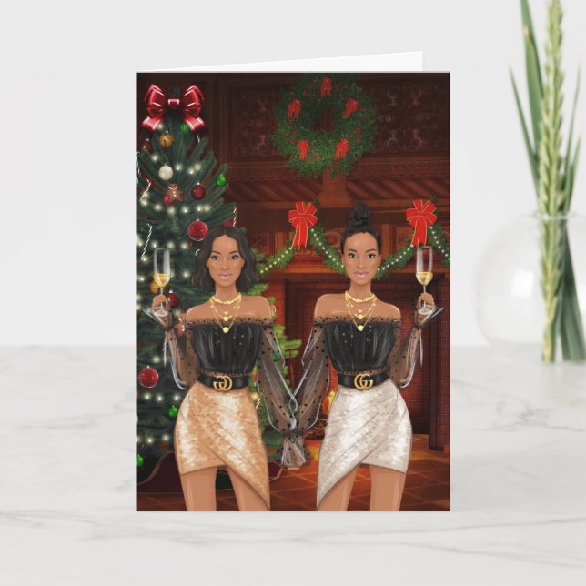 Afrikanska amerikanska Gay-par-julkort Kort (Framsida)