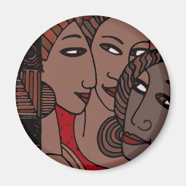 Afrikanska amerikanska kvinnor magnet (Framsidan)